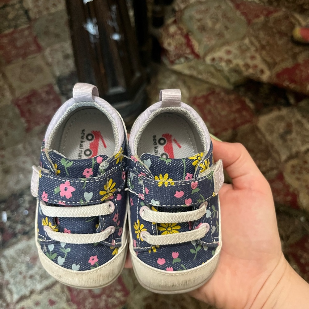 See Kai Run Floral toddler/baby Shoes with Velcro Straps